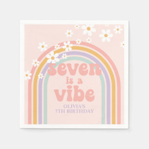 Rainbow Pastel Seven ist eine Stimmung 7. Geburtst Serviette