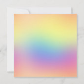 Rainbow Pastel Sparkle Diamond Wedding Einladung (Rückseite)