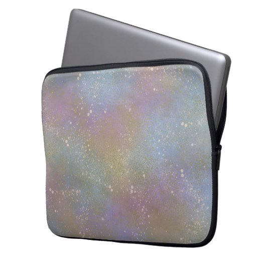 Rainbow Pastel Spritzer Holographic Laptopschutzhülle (Vorderseite Links)
