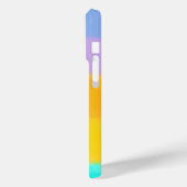 Rainbow Pastel Streifen | Initial Letter Monogram Case-Mate iPhone Hülle (Rückseite / Links)