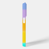 Rainbow Pastel Streifen | Initial Letter Monogram Case-Mate iPhone Hülle (Rückseite / Rechts)