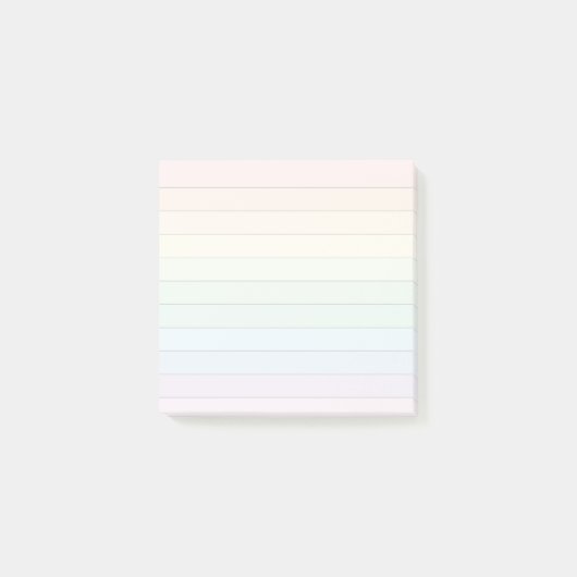 Rainbow Pastel Stricknotizen Post-it Klebezettel (Vorderseite)