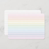 Rainbow Pastel Strip Flat Card mit Dot Rule Dankeskarte (Vorne/Hinten)