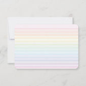 Rainbow Pastel Strip Flat Card mit Dot Rule Dankeskarte (Vorderseite)