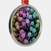 Rainbow Pastel Tulips Ornament Aus Metall (Rechts)