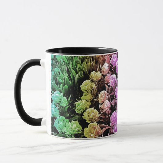 Rainbow Pastel Tulips Tasse (Links)