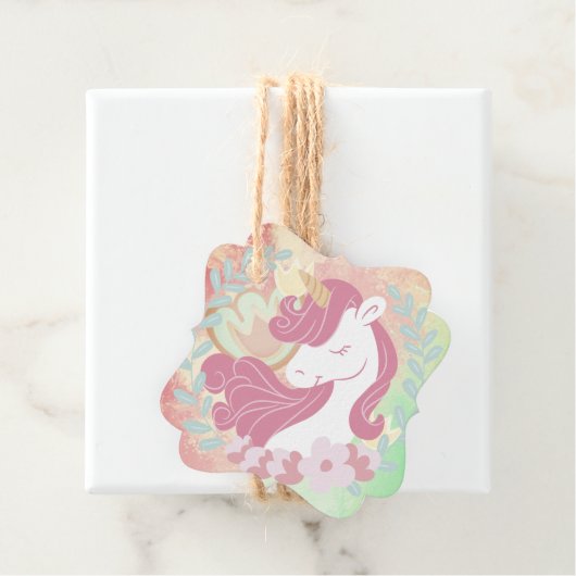 Rainbow Pastel, Unicorn Magic Dream Danke Geschenkanhänger (Beispiel)