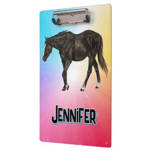 Rainbow Pastel Whimsical Reitrian Klemmbrett (Links)