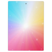 Rainbow Pastel Whimsical Reitrian Klemmbrett (Rückseite)