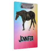 Rainbow Pastel Whimsical Reitrian Klemmbrett (Rechts)