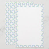 Rainbow Pastel White Briefpapier (Vorne/Hinten)