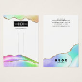 Rainbow Pastell Agate Hair Clip Display (Vorne & Hinten)