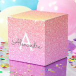Rainbow Pastell Glitzer & Sparkle Monogram Geschenkschachtel<br><div class="desc">Gold,  Rosa und Lila Rainbow Pastel Imitate Glitzer und Sparkle Elegante Geschenkboxen. Diese Geschenkboxen kann auf Ihren Vor- und Erstnamen angepasst werden und macht einen großen Geburtstag,  Jubiläum,  Junggeselinnen-Abschied,  Brautparty oder Babydusche Geschenkboxen.</div>