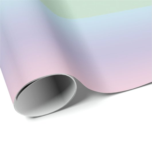 Rainbow Pastell Streifen Wrapping Paper Geschenkpapier (Rolleneckpunkt)