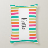 Rainbow Pastellfarben Retro vertikale Streifen Dekokissen (Vorderseite(Vertikal))