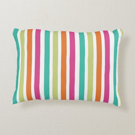 Rainbow Pastellfarben Retro vertikale Streifen Dekokissen (Rückseite)
