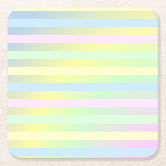 Rainbow Pastellfarben Untersetzer (Vorderseite)