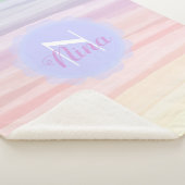 Rainbow Pastellfarben Wasserfarben Pinselstriche Sherpadecke (3/4)