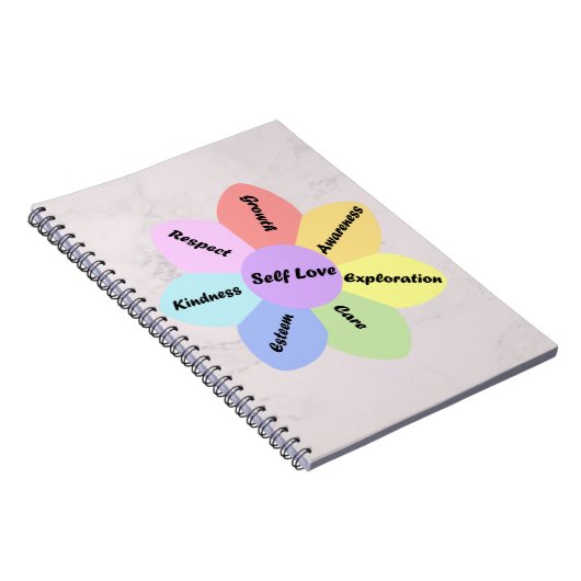 Rainbow pastellfarbenes Self-Liebe Notebook Notizblock (Rechte Seite)