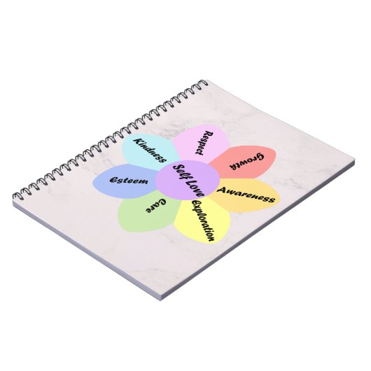 Rainbow pastellfarbenes Self-Liebe Notebook Notizblock (Linke Seite)
