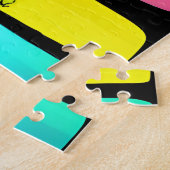 Rainbow Pastels unter Black Tree Silhouetten Puzzle (Seite)