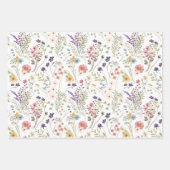 Rainbow Pastors Wasserfarbe Wildblume Wiese Geschenkpapier Set (Vorderseite)