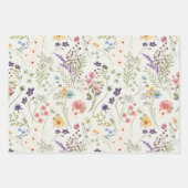 Rainbow Pastors Wasserfarbe Wildblume Wiese Geschenkpapier Set (Vorderseite 2)