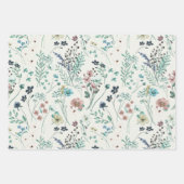 Rainbow Pastors Wasserfarbe Wildblume Wiese Geschenkpapier Set (Vorderseite)