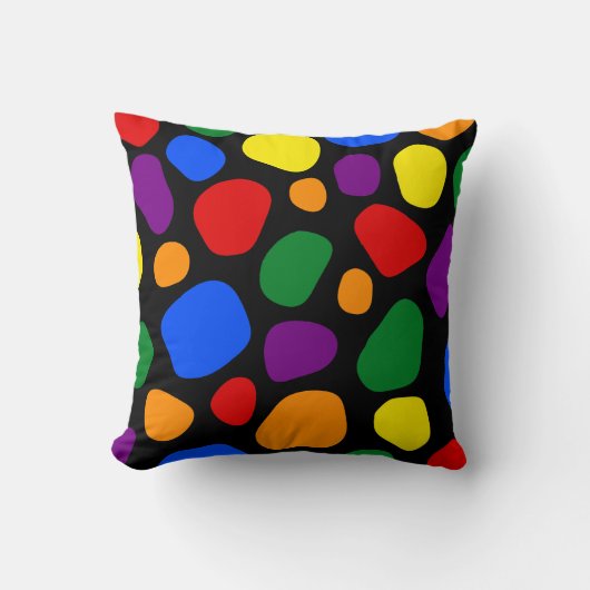 Rainbow Patches Throw Cushion Kissen (Vorderseite)