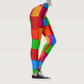 Rainbow Patchwork Moderne Kunst abstrakt Leggings (Rechts)