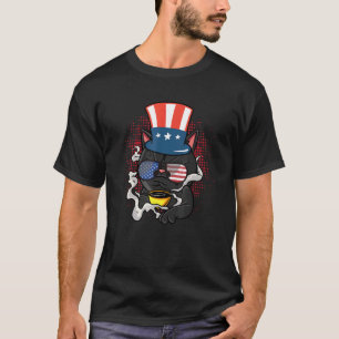 Rainbow Patriotic Feline Cat 4. Juli Kitten mit T-Shirt