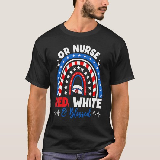 Rainbow Patriotic oder Nurve Red White Gesegnet 4. T-Shirt (Vorderseite)