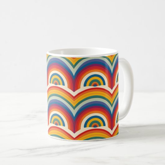 Rainbow Pattern Abstrakt Kaffeetasse (VorderseiteRechts)