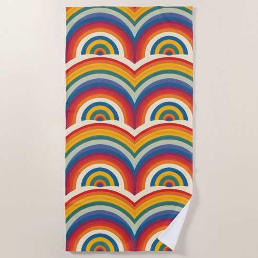 Rainbow Pattern Abstrakt Strandtuch (Vorderseite)