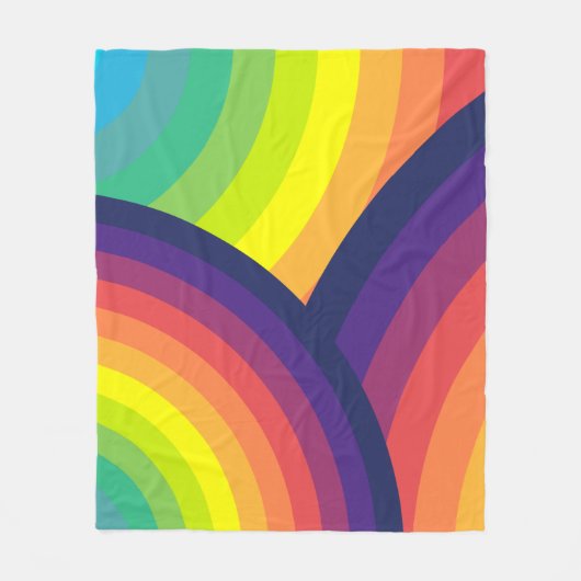 Rainbow Pattern Fleece Blanket (Vorderseite)