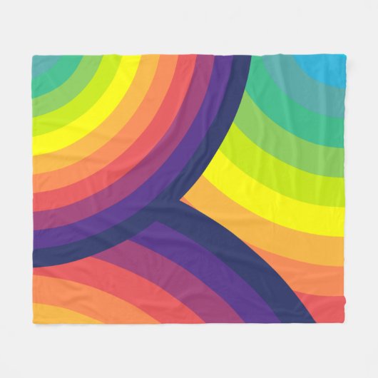 Rainbow Pattern Fleece Blanket (Vorderseite (Horizontal))