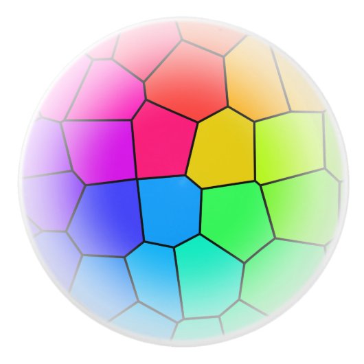 Rainbow Pattern Keramikknauf (Vorderseite)