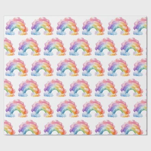 Rainbow Pattern Kindergeburtstag Geschenkpapier (Flach)