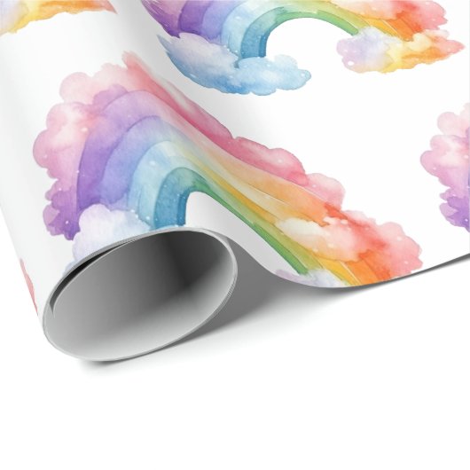 Rainbow Pattern Kindergeburtstag Geschenkpapier (Rolleneckpunkt)