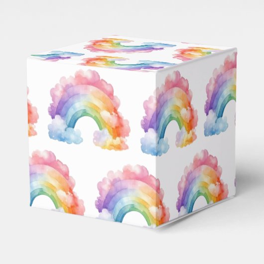 Rainbow Pattern Kindergeburtstag Geschenkschachtel (Vorderseite)