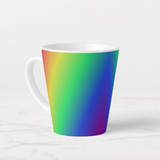 Rainbow Pattern Latte Tasse (Linke Ecke)