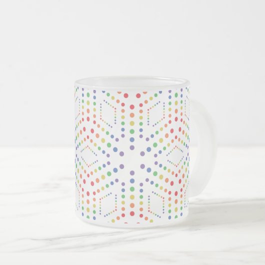 Rainbow Pattern Mattglastasse (VorderseiteRechts)