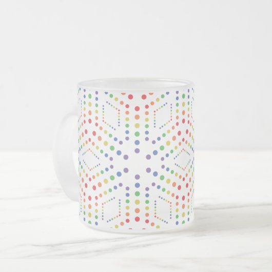 Rainbow Pattern Mattglastasse (Vorderseite Links)