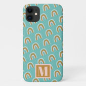 Rainbow Pattern Monogram Case-Mate iPhone Hülle (Rückseite)