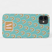 Rainbow Pattern Monogram Case-Mate iPhone Hülle (Rückseite (Horizontal))