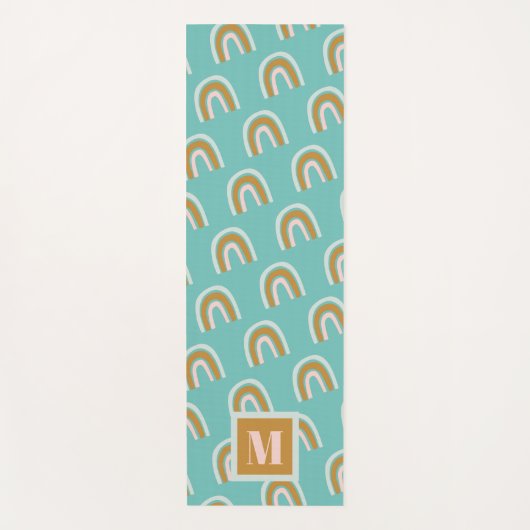 Rainbow Pattern Monogram Yogamatte (Vorderseite)