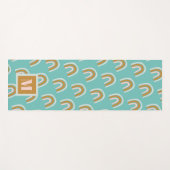 Rainbow Pattern Monogram Yogamatte (Vorderseite (Horizontal))