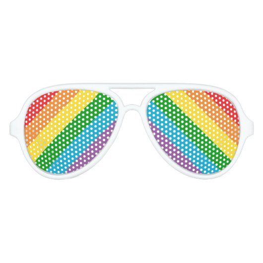 Rainbow Pattern Party Festival Partybrille (Vorderseite)