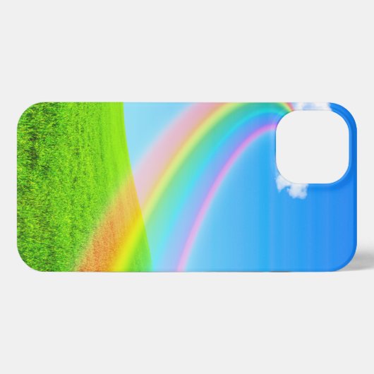 Rainbow Pattern Personalisiert iPhone Hülle (Rückseite (Horizontal))