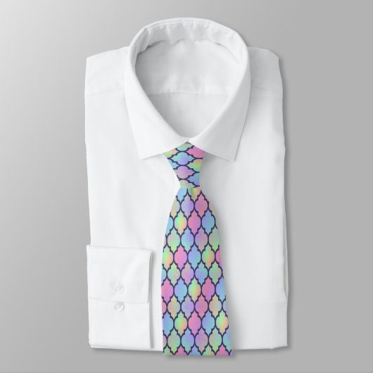 Rainbow Pattern Quartrefoil Krawatte (Gebunden)